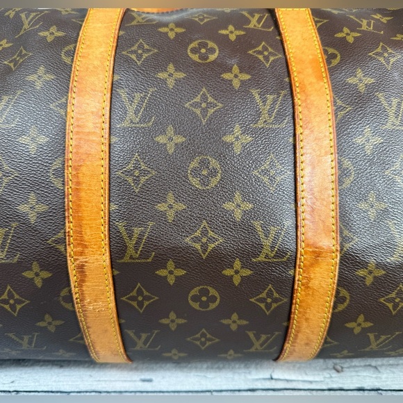 Louis Vuitton Keepall 50 Bandouliere brown monogram leather duffle travel bag - Picture 8 of 16